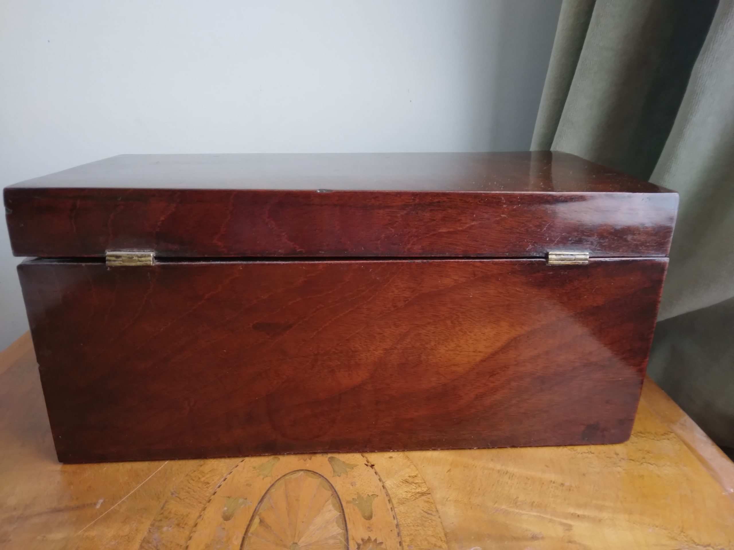 George III mahogany tea caddy - Image 5