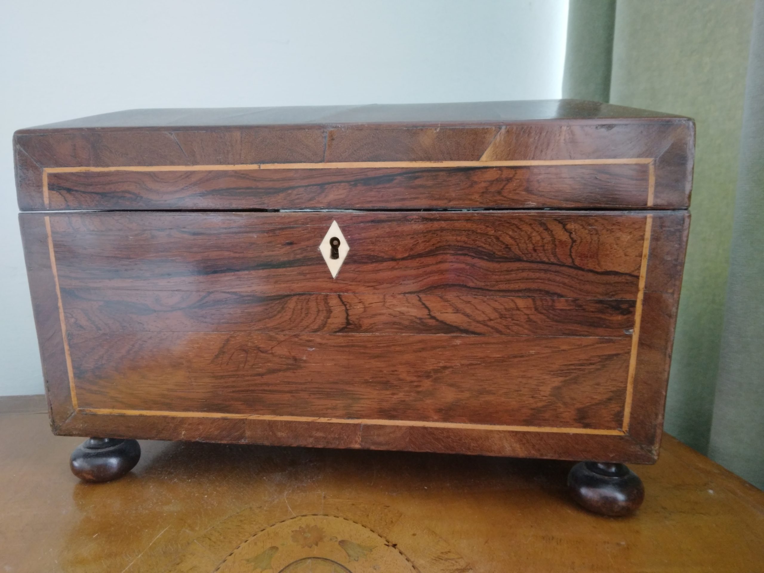Regency William 1V rosewood tea caddy - Image 6