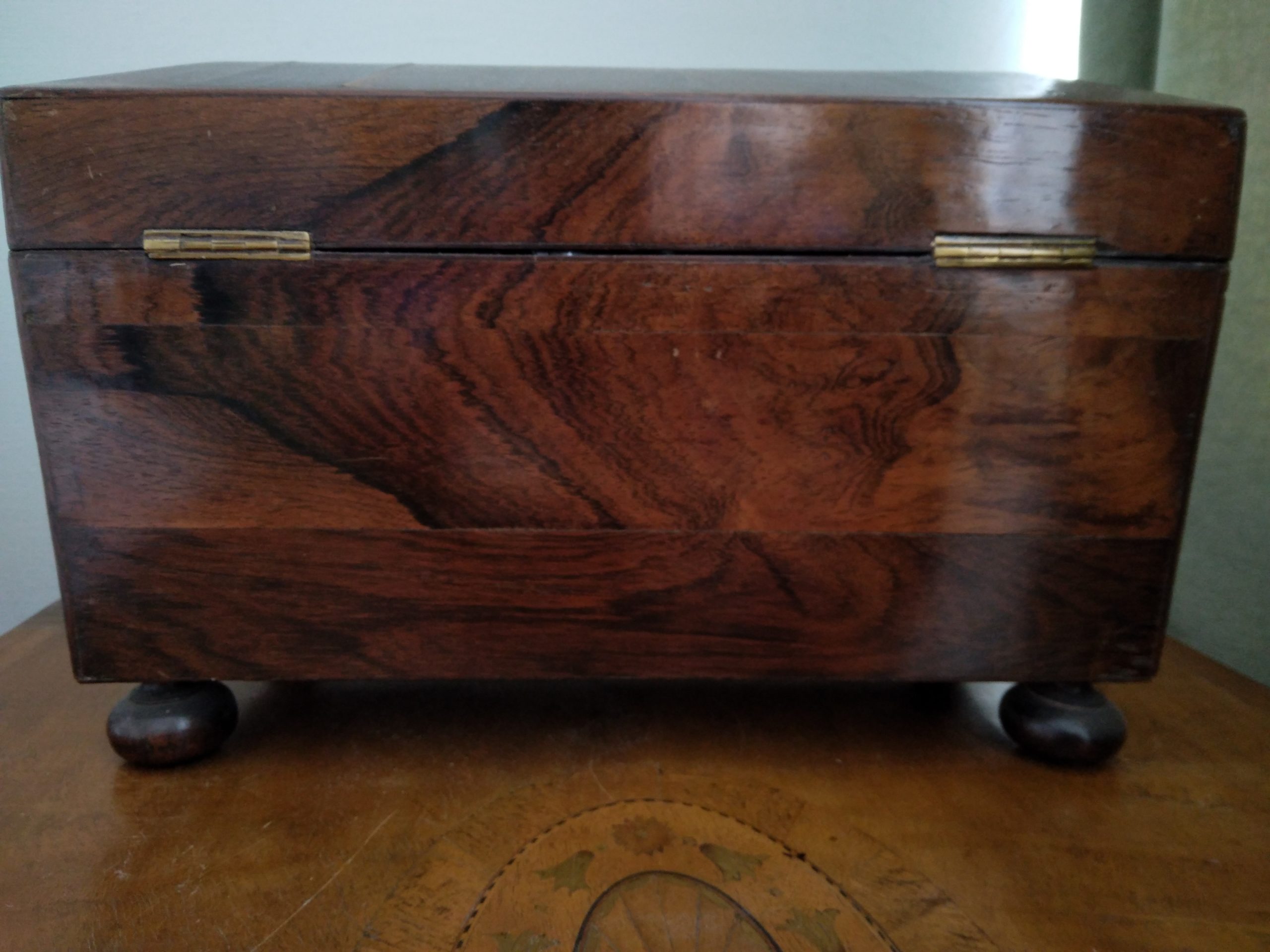 Regency William 1V rosewood tea caddy - Image 5
