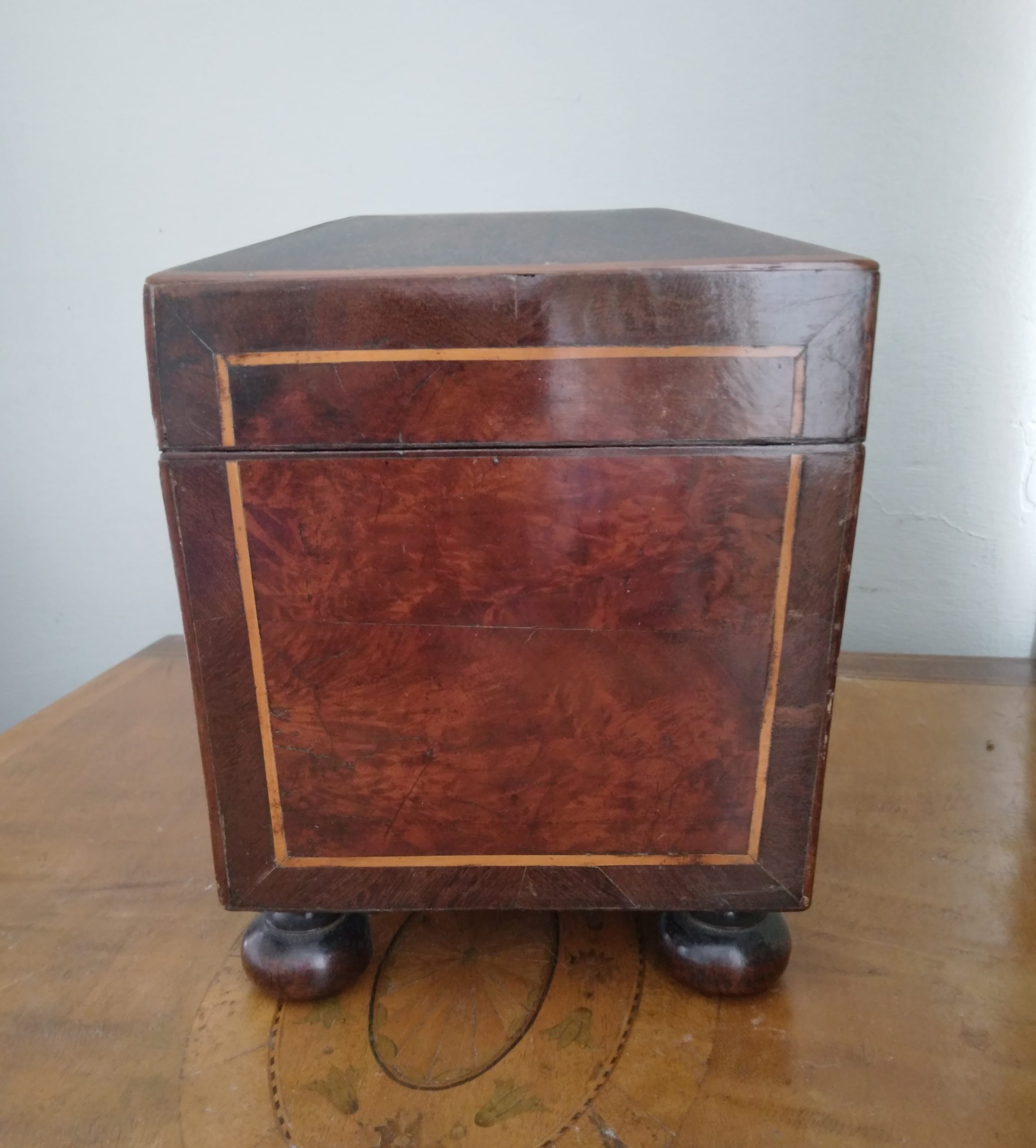 Regency William 1V rosewood tea caddy - Image 4