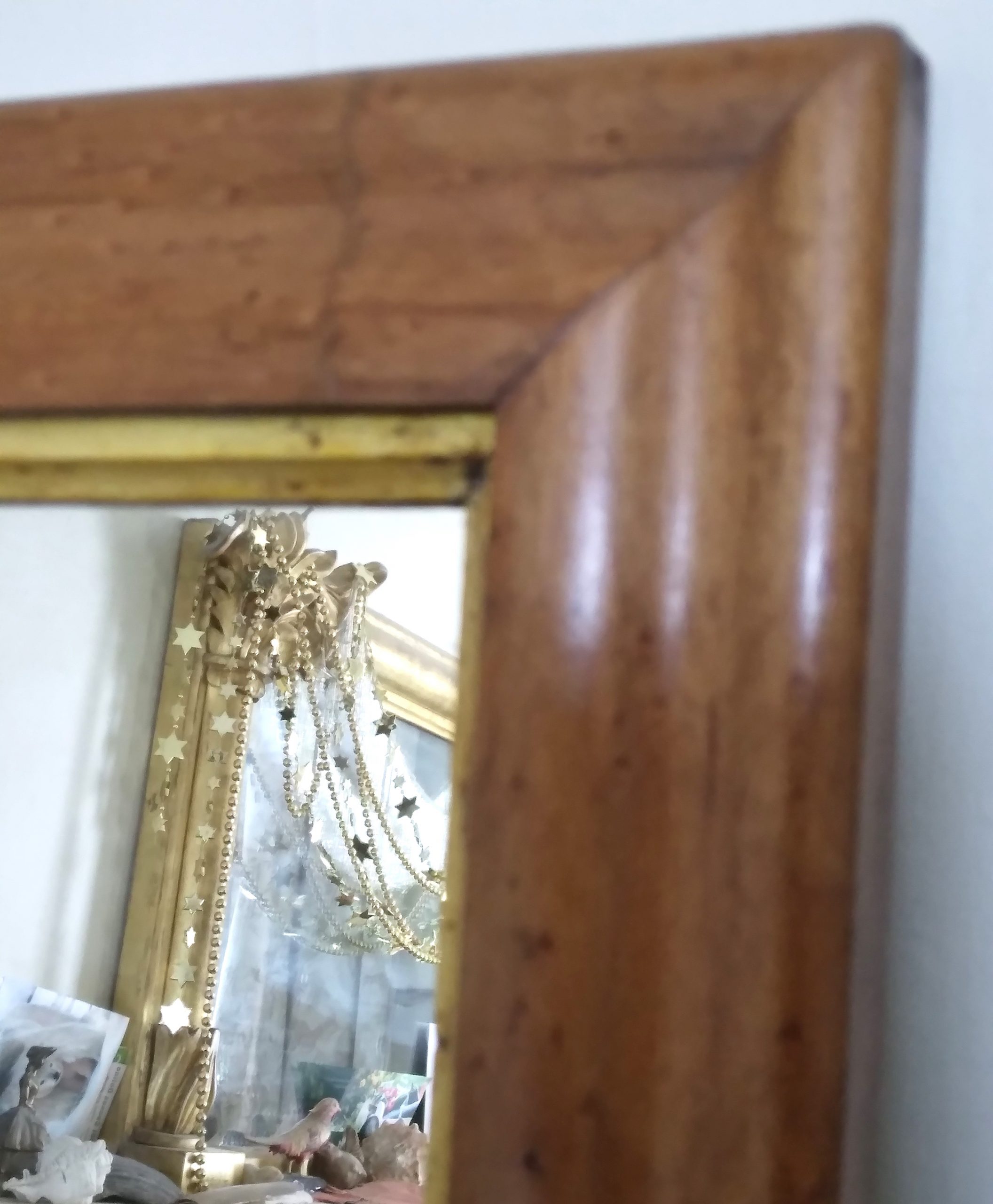 Victorian birds eye maple mirror frame - Image 3