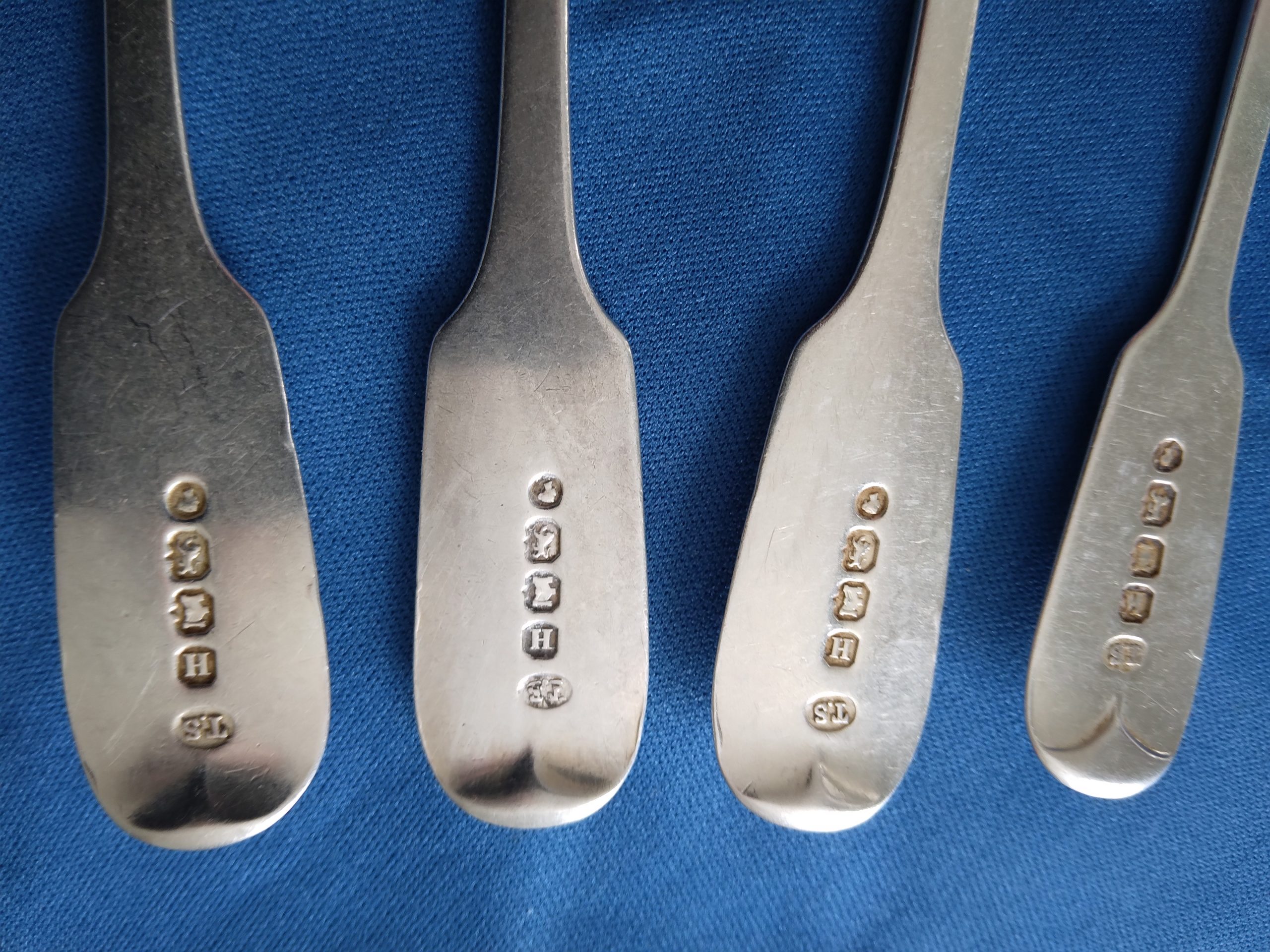 Four silver teaspoons, Exeter hallmarks 1864 and later - Image 5