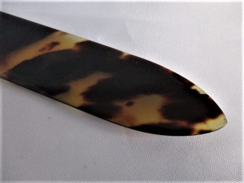Victorian tortoiseshell letter opener, queens head - Image 5
