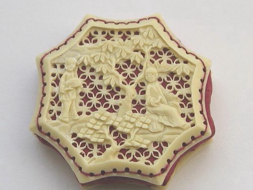 Octagonal Chinese carved pinwheel