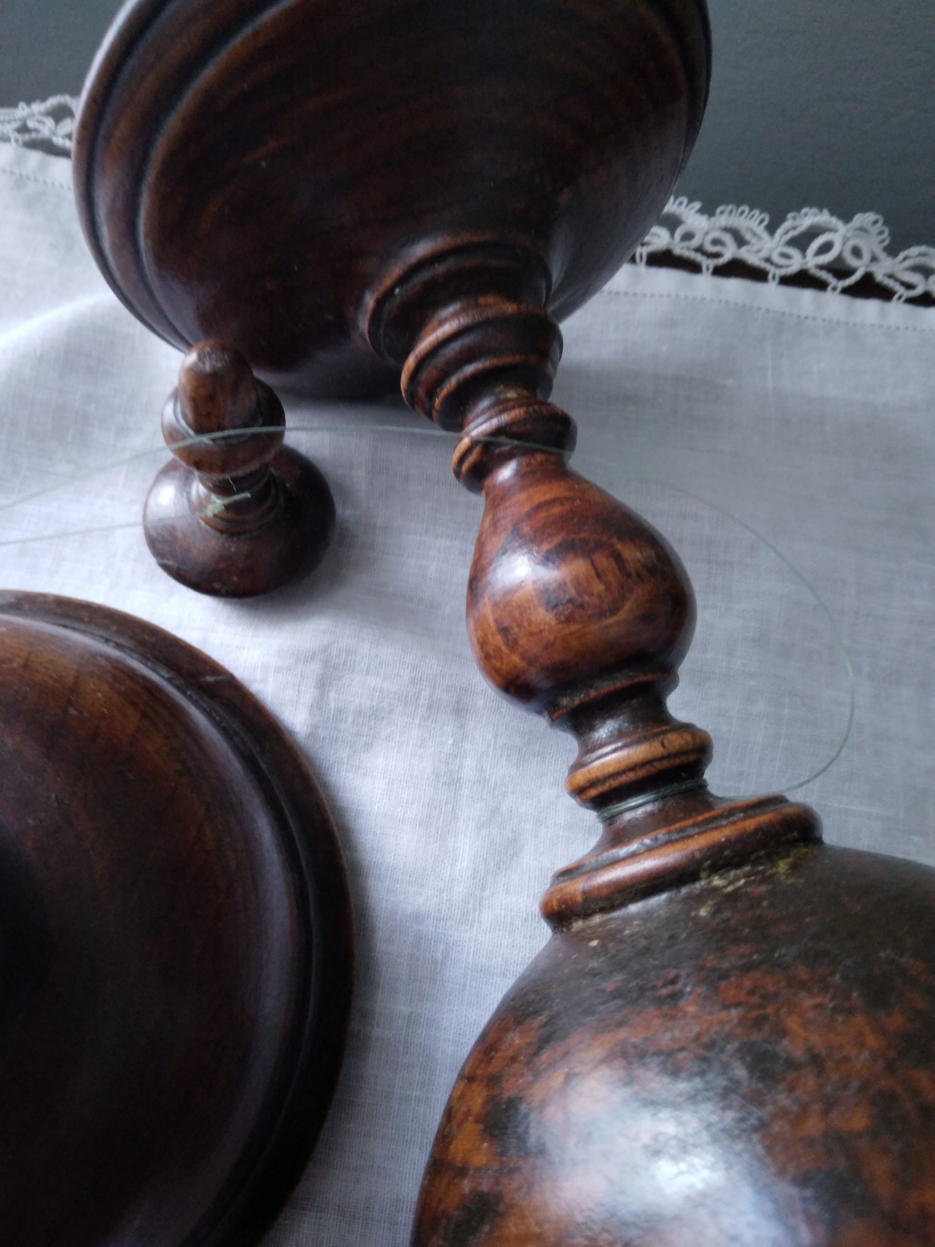 Fruitwood goblet and cover C17th style - Image 2