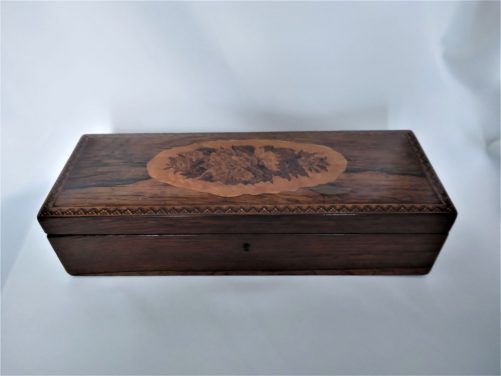 Tunbridge ware glove box, pillow top - Image 2