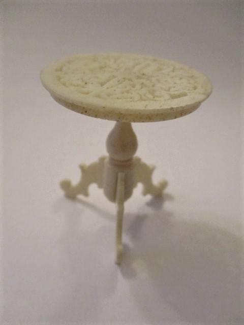 Miniature bone filigree table