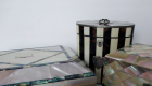 Mother-of-pearl & abalone tea caddies