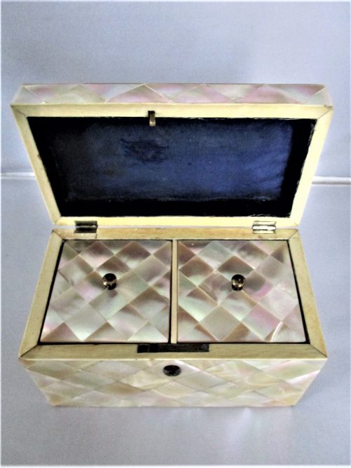 Regency mother of pearl tea caddy - Image 2