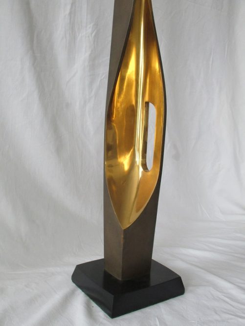 Polished bronze sculpture