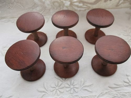 Rosewood cotton reel holders