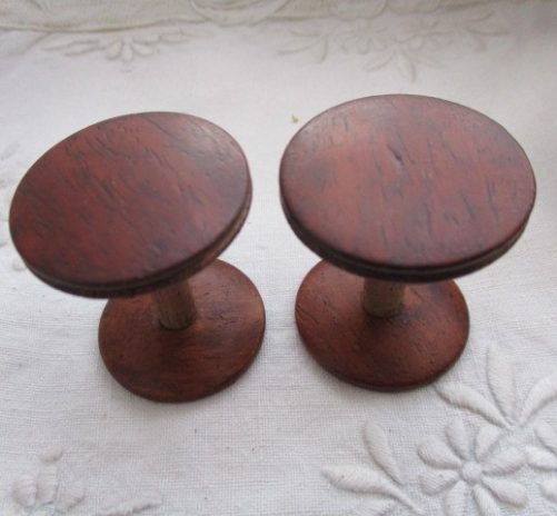 Rosewood cotton reel holders - Image 3