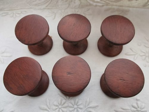 Rosewood cotton reel holders - Image 4