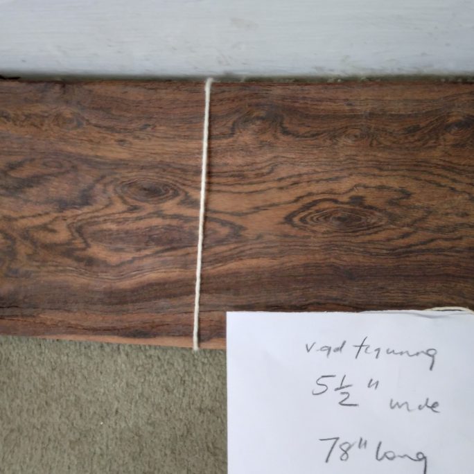 Rio rosewood antique veneer, 78 inches long