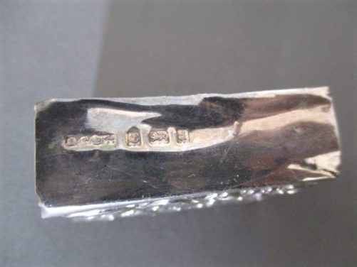 Silver match box caver, floral - Image 2