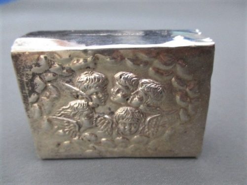 Silver match box cover, Reynolds angels - Image 4