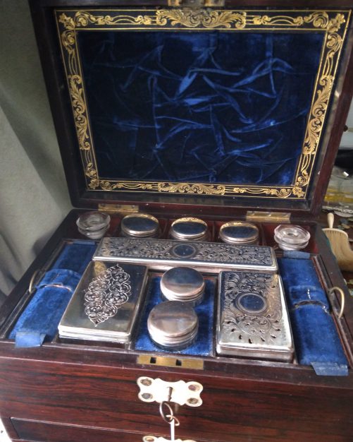 Victorian jewellery and vanity box