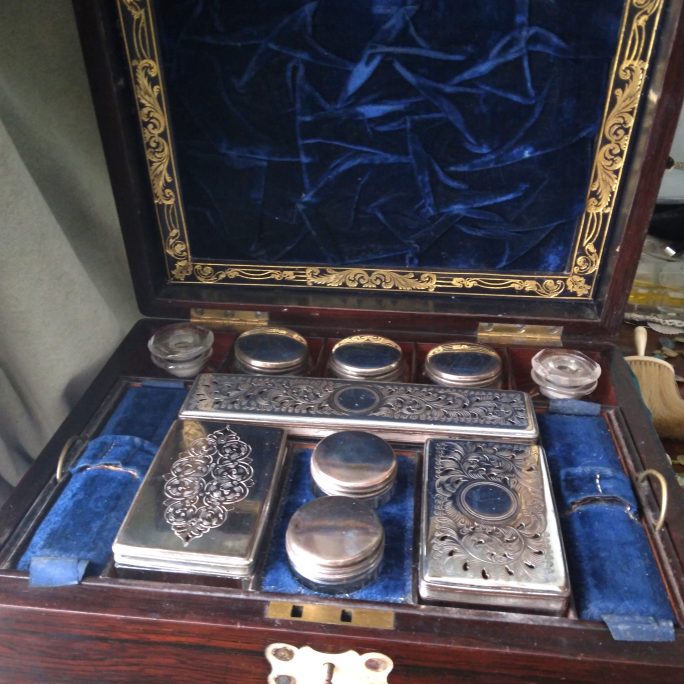 Victorian jewellery and vanity box