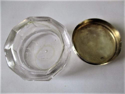 Vanity pot, silver top - Image 3