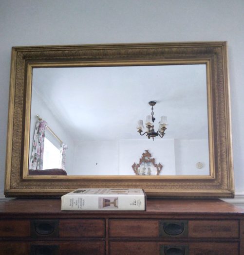 Victorian gilt wall mirror